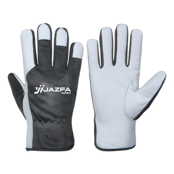 Leather Work Glove Soft Durable Mechanic Cross Fit Safety Glove JI-5029