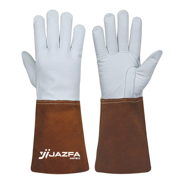 WELDING GLOVES COW SPLIT LEATHER KEVLAR® STITCHED REINFORCED PALM JI-3062