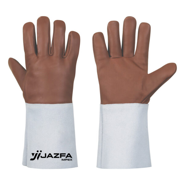 WELDING GLOVES COW SPLIT LEATHER KEVLAR® STITCHED REINFORCED PALM JI-3051