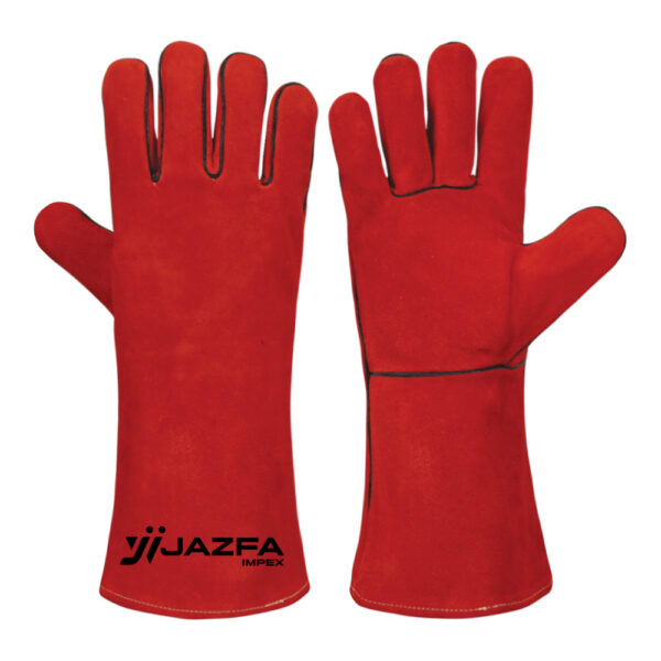 WELDING GLOVES COW SPLIT LEATHER KEVLAR® STITCHED REINFORCED PALM JI-3050