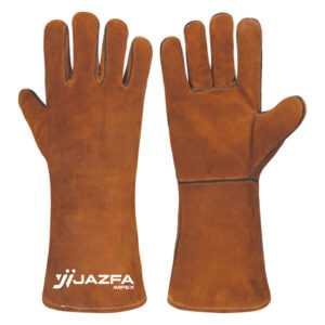 WELDING GLOVES COW SPLIT LEATHER KEVLAR® STITCHED REINFORCED PALM JI-3049