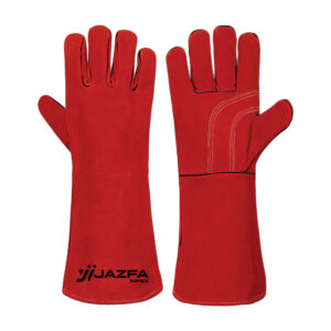 WELDING GLOVES COW SPLIT LEATHER KEVLAR® STITCHED REINFORCED PALM JI-3047