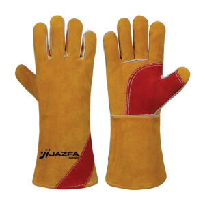 WELDING GLOVES COW SPLIT LEATHER KEVLAR® STITCHED REINFORCED PALM JI-3044