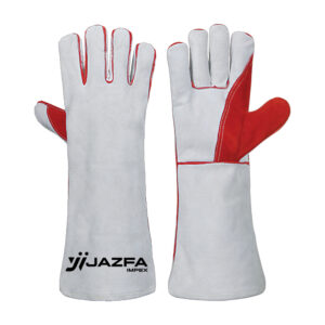 WELDING GLOVES COW SPLIT LEATHER KEVLAR® STITCHED REINFORCED PALM JI-3042