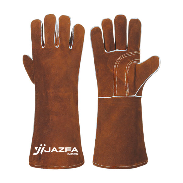 WELDING GLOVES COW SPLIT LEATHER KEVLAR® STITCHED REINFORCED PALM JI-3041