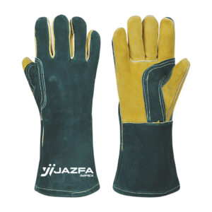 WELDING GLOVES COW SPLIT LEATHER KEVLAR® STITCHED REINFORCED PALM JI-3038