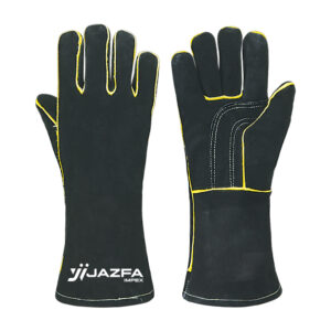 WELDING GLOVES COW SPLIT LEATHER KEVLAR® STITCHED REINFORCED PALM JI-3037