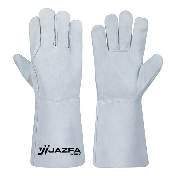 WELDING GLOVES COW SPLIT LEATHER KEVLAR® STITCHED REINFORCED PALM JI-3034