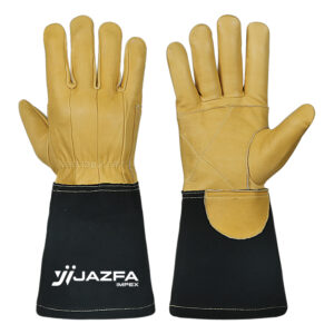 WELDING GLOVES COW SPLIT LEATHER KEVLAR® STITCHED REINFORCED PALM JI-3060