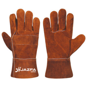 WELDING GLOVES COW SPLIT LEATHER KEVLAR® STITCHED REINFORCED PALM JI-3031