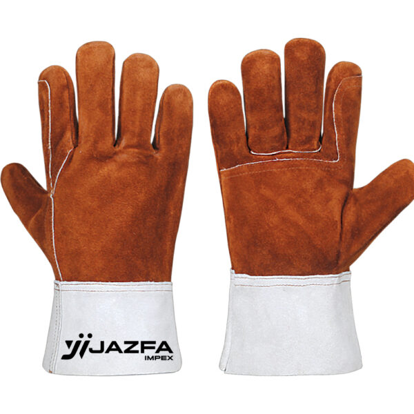 WELDING GLOVES COW SPLIT LEATHER KEVLAR® STITCHED REINFORCED PALM JI-3030