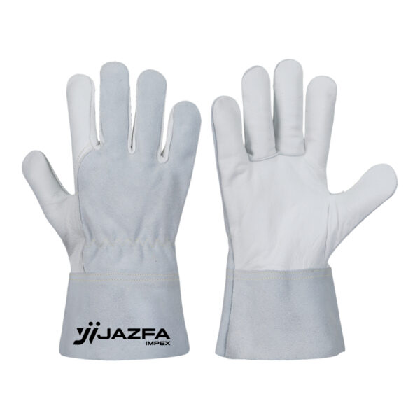 WELDING GLOVES COW SPLIT LEATHER KEVLAR® STITCHED REINFORCED PALM JI-3057