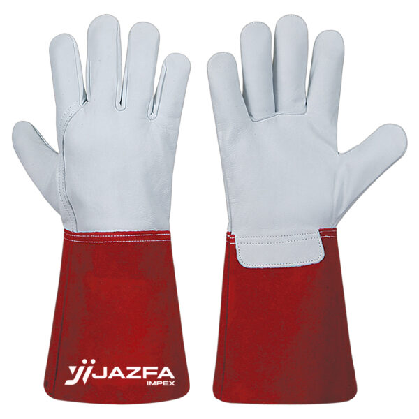 WELDING GLOVES COW SPLIT LEATHER KEVLAR® STITCHED REINFORCED PALM JI-3054